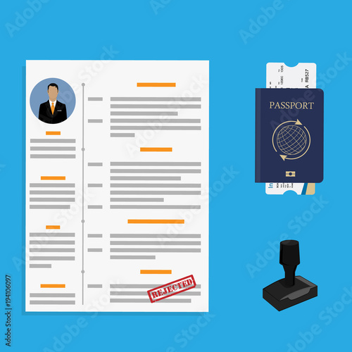 Visa approved vector