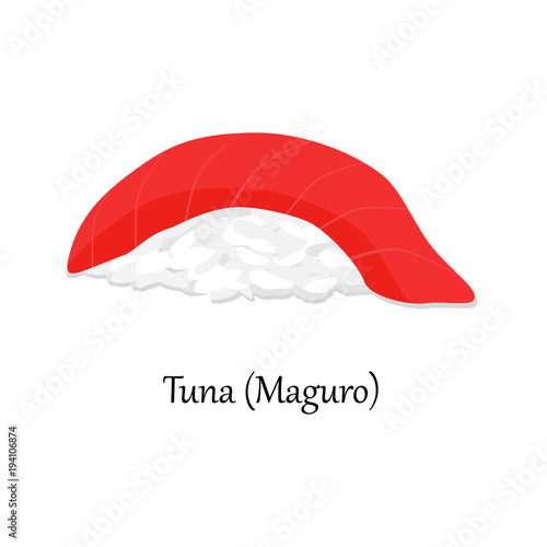 Magura tuna sushi