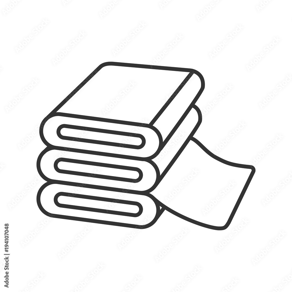 Fabric stack linear icon Fabric stack linear icon