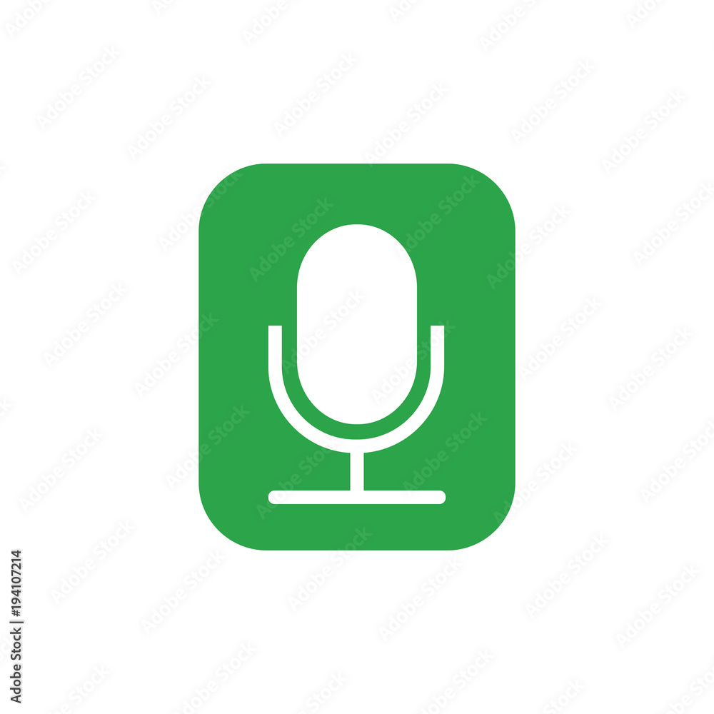 Microphone icon, recorder sign. Flat design. Vector illustration. Microphone icon, recorder sign. Flat design. Vector illustration.
