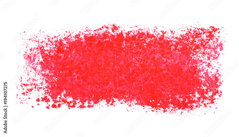 Breiter isolierter Pinsel Streifen mit roter Farbe