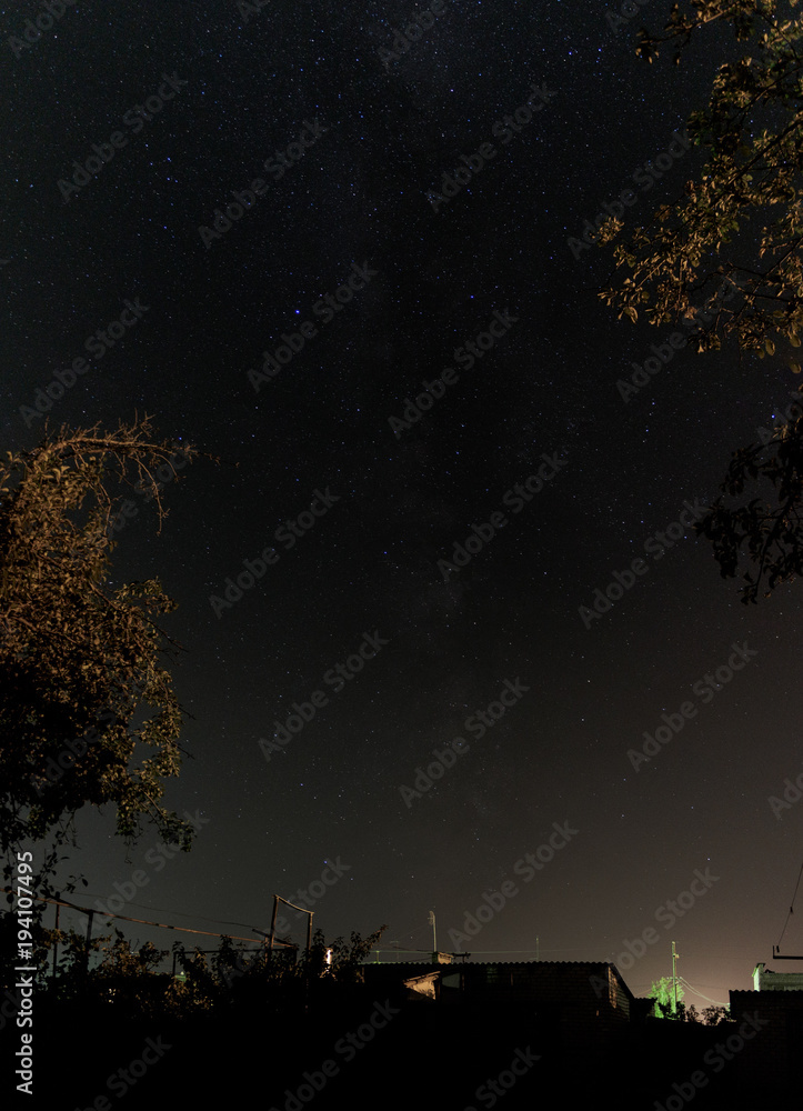 Fototapeta premium night sky with shutter speed