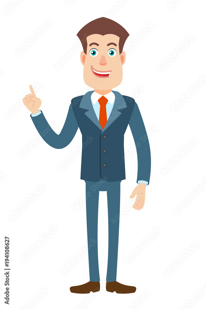 Businessman pointing up Businessman pointing up