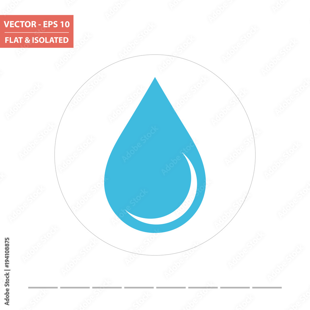 Water droplet flat icon isolated. Vector Illustration. Water droplet flat icon isolated. Vector Illustration.