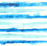 Watercolor paper texture lines pattern blue. Design print stripes background.