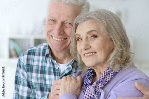 senior couple at home