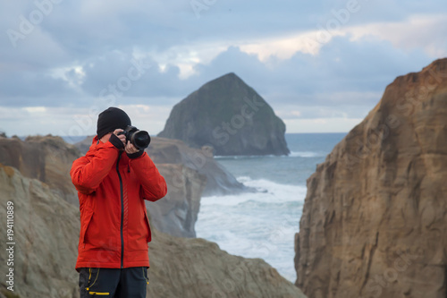 Photographer in Oregon Coast