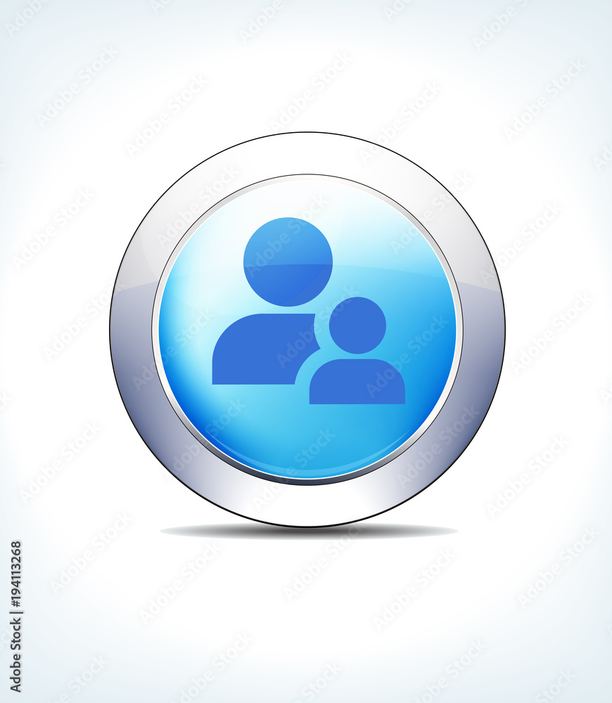 Blue Icon Button Parent & Child Symbol Healthcare & Pharma Blue Icon Button Parent & Child Symbol Healthcare & Pharma