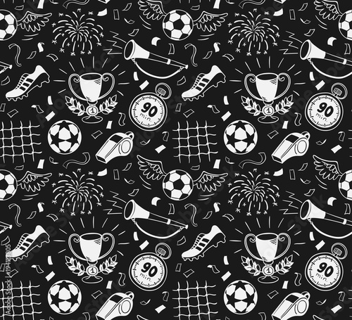 Soccer seamless pattern
