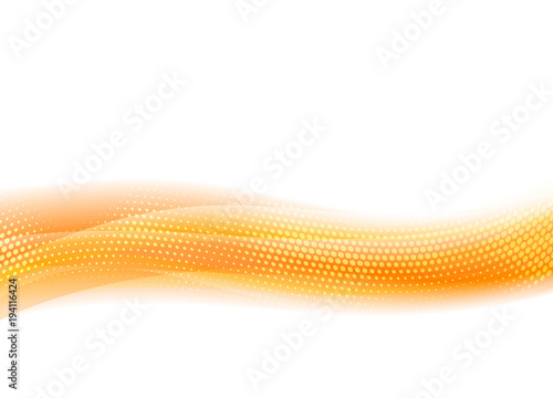 Orange Flowing Abstract Vector Wave Background for Website, Folder or Brochure Cover