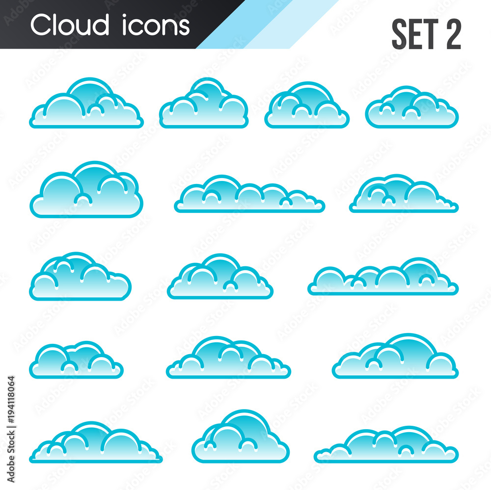Cloud icons Cloud icons