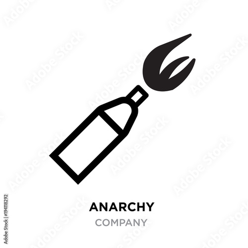 anarchy logo, emblem of arbitrariness and lack of state power. Antisocial icon