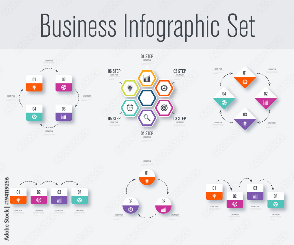 Set with infographics Set with infographics