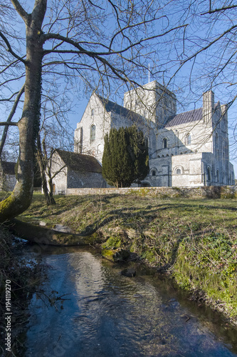 Hospital of St Cross and Almhouses of Noble Poverty  in winter sunlight  Winchester  Hampshire  UK