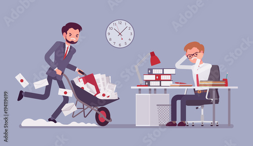 Overworked in the office