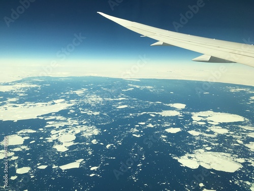 Flying over Antarctica