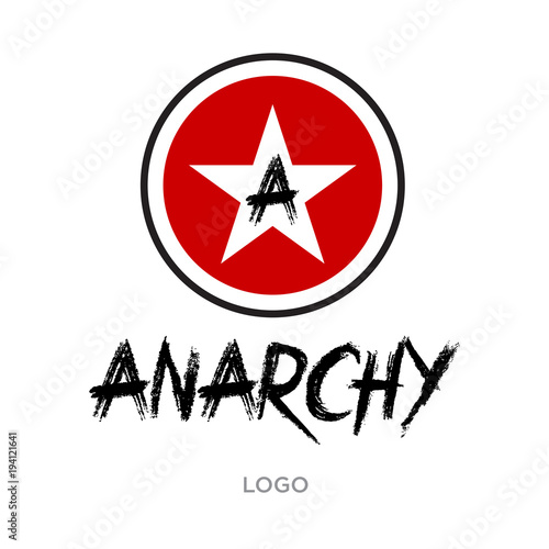 anarchy logo. Sign of disorder and chaos. Emblem of arbitrariness and lack of state power. Antisocial logo