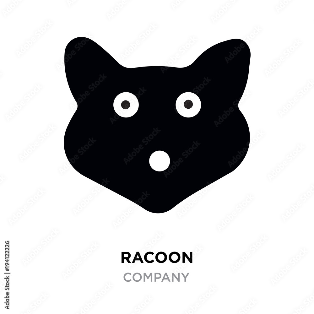 Raccoons head logo for sport club or team. Animal mascot logotype. Template. Vector illustration. Raccoons head logo for sport club or team. Animal mascot logotype. Template. Vector illustration.