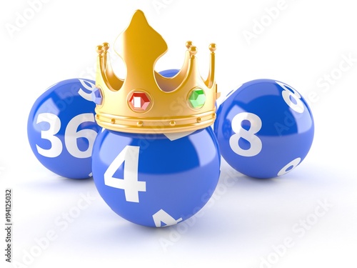 Lottery balls with crown