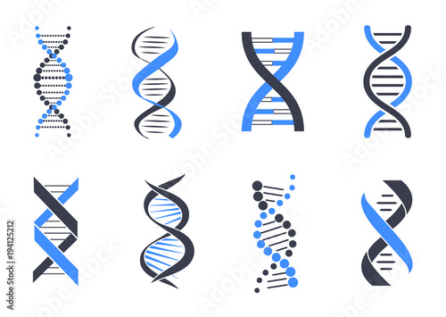 DNA Helix Patterns Colorful Vector Illustration