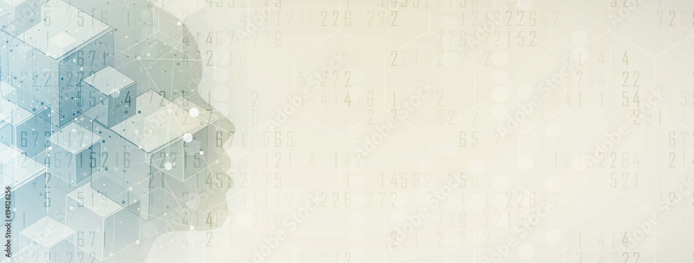 Obraz premium Artificial intelligence. Technology web background. Virtual concept