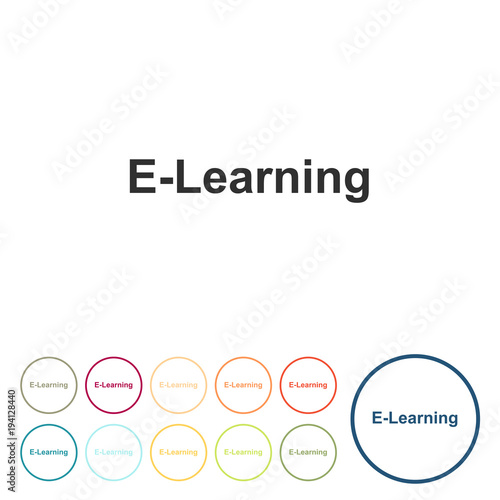 Runde Schaltflächen - e-learning