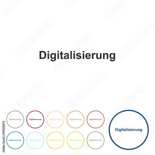 Runde Schaltflächen - Digitalisierung