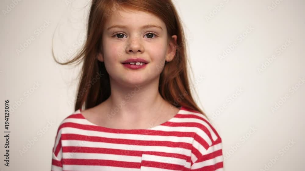 Smiling red haired girl