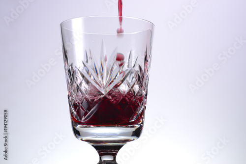 Red wine Glass with wine