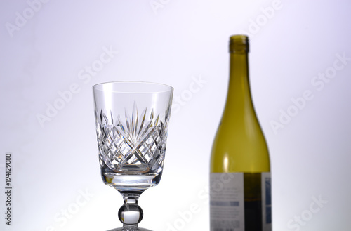 empty wine glass bottle