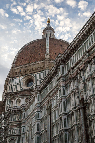 Facade and Dome of Cathedral of Saint Mary of Flower in Florence, Italy, Europe © wagner_md