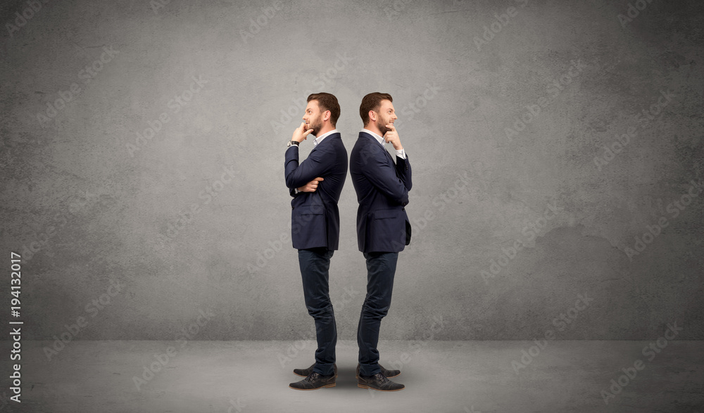 Fototapeta premium Businessman with two choices