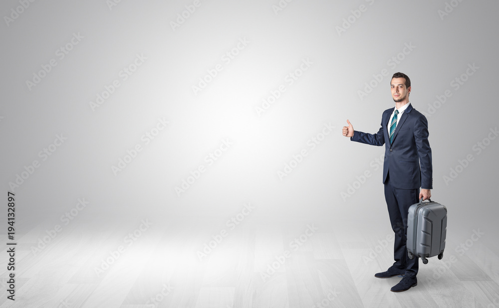 Agent hitchhikes concept with copy space around Agent hitchhikes concept with copy space around