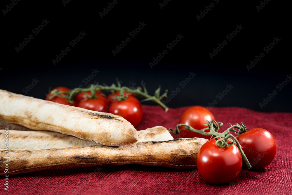 French baguette bread on table French baguette bread on table