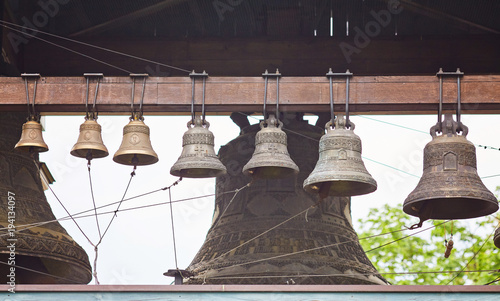 Several bells on church tower