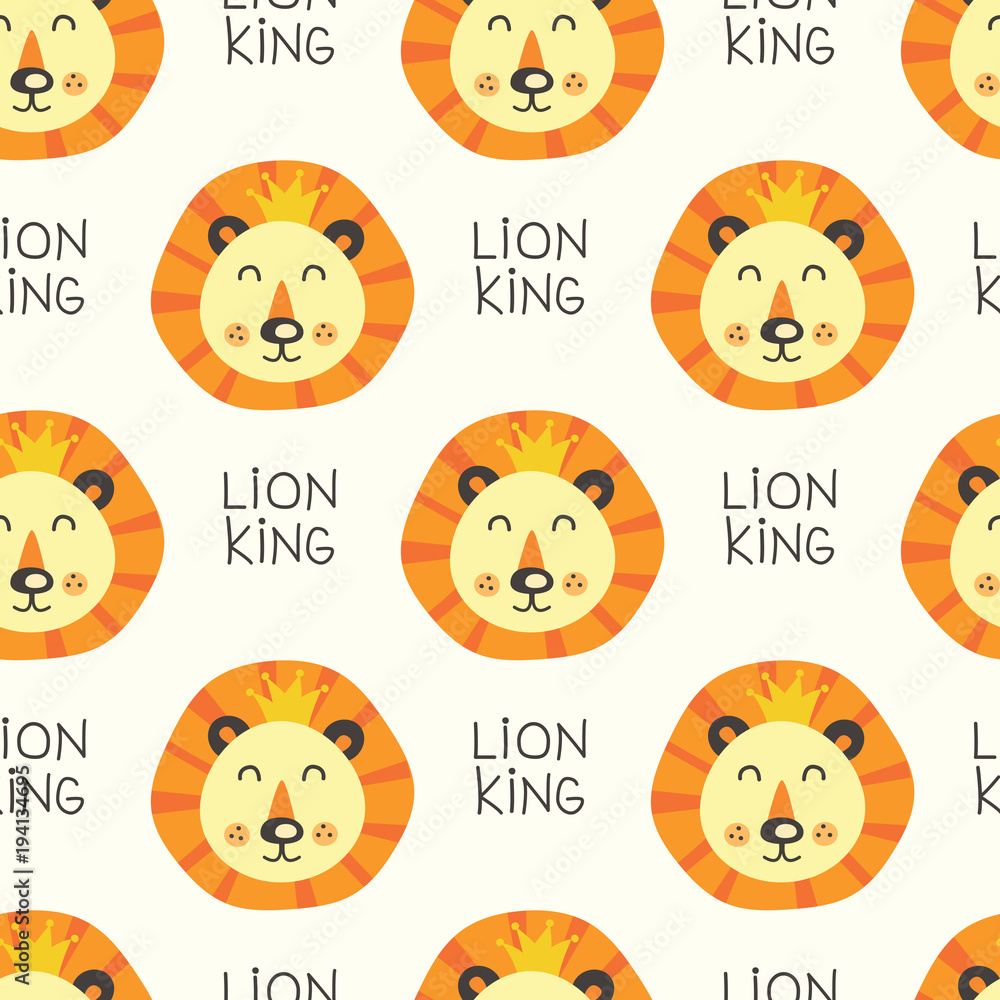 Seamless pattern with lions Seamless pattern with lions