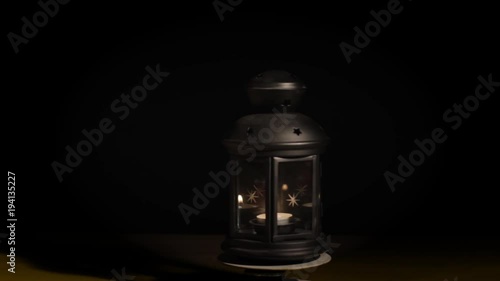 lamp in the dark,