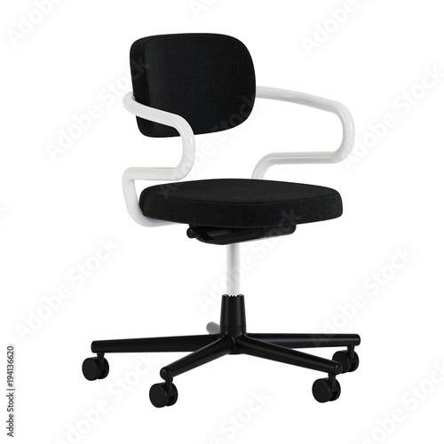 Office chair isolated on white background. 3D rendering.