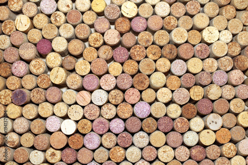 background of many different wine corks