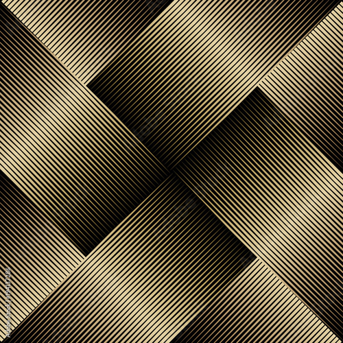 Canvas Print Halftone gold lines texture