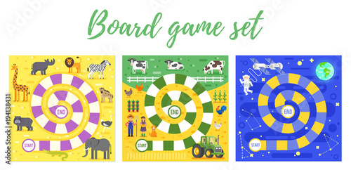 set of kids boardgame