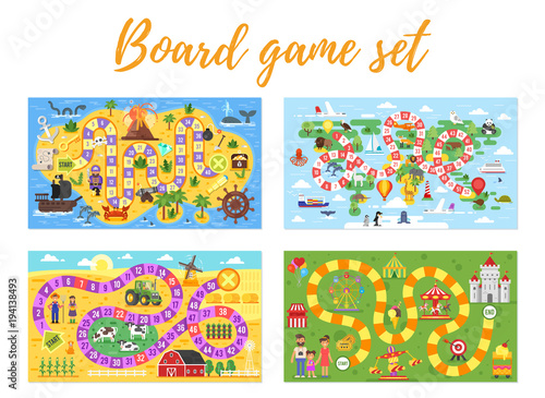 set of kids boardgame; 