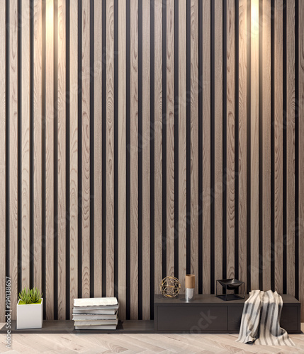 Mockup Poster in the interior, 3D illustration of a modern design