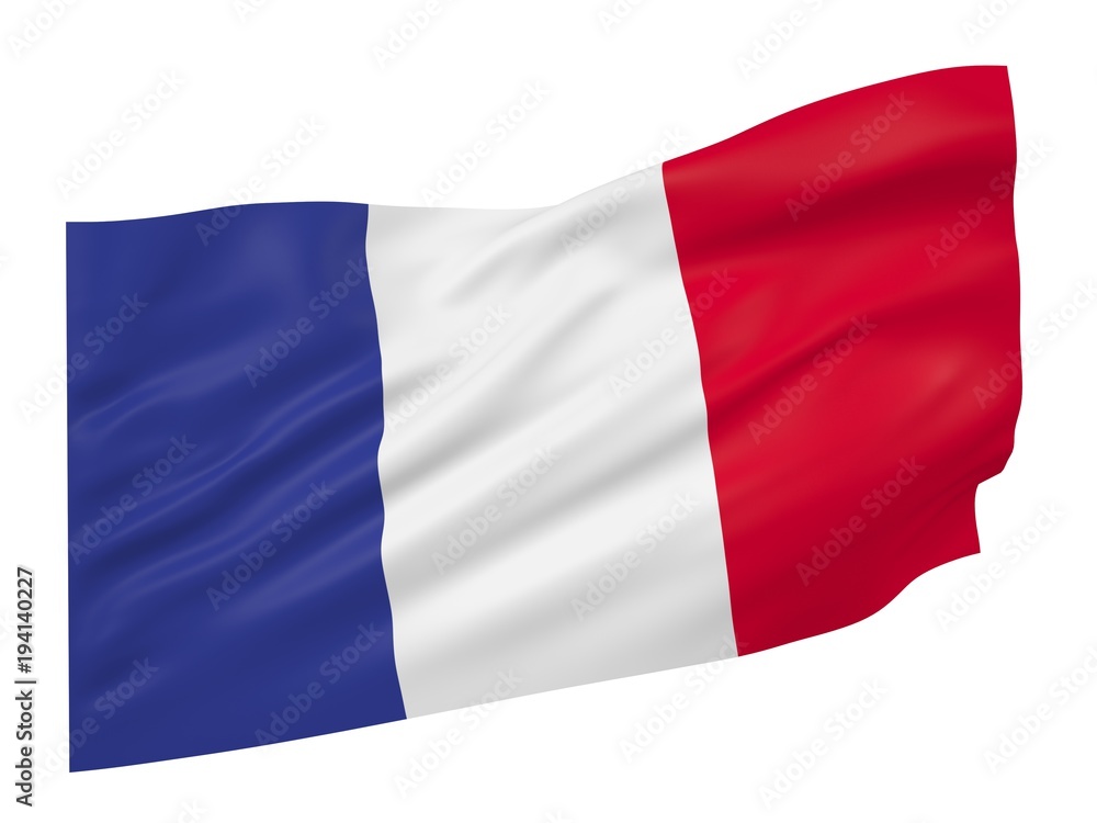 3D illustration of France flag 3D illustration of France flag
