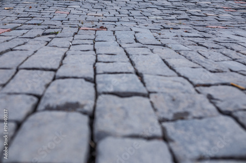 stone pavement in perspective