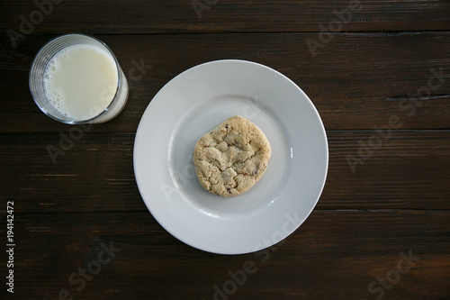 Single Cookie with Milk Afternoon Snack