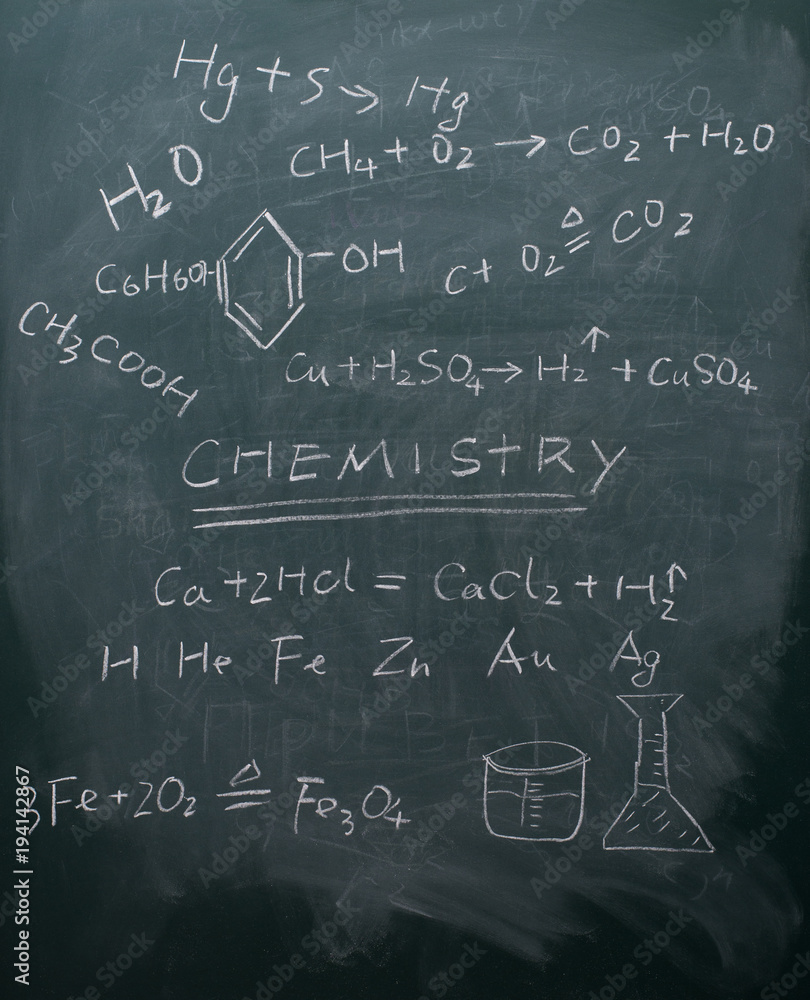 chemistry formula on blackboard chemistry formula on blackboard