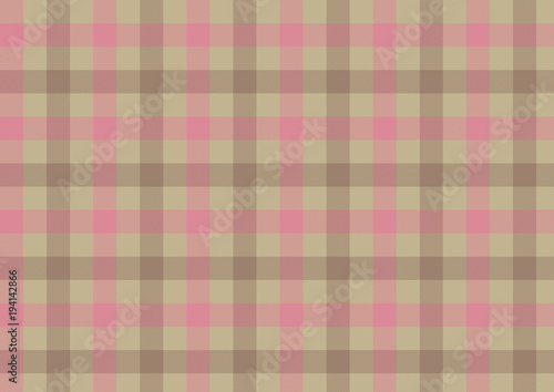 ガンクラブチェック- ピンクと茶色