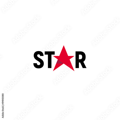 Free Download Red star isolated logo vector template on white background - GFXLoad