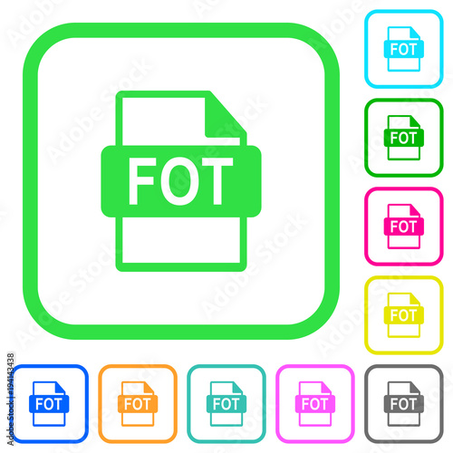 FOT file format vivid colored flat icons